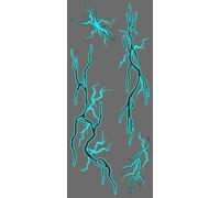 Cool Blue Lightning & Vein Body Art Waterproof Face Hand Tattoos(H)