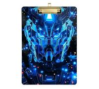 Cool Blue Mecha clipboard Army Transparent for Football Softball Coaching Size 9 x 12