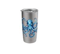 Cool Blue Octopus Sea Ocean Lover,Tentacles Octopus Lover Stainless Steel Insulated Tumbler