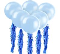 Cool Blue Premium Latex Balloons (91cm) Pack of 6 - Perfect for Parties & Events