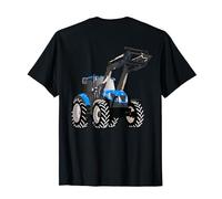 Cool Blue tractor With Front Loader For Farmers 3 T-Shirt