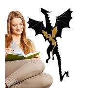 Cool Bookmarks for Men - Black and Gold Dragon Design, Sun and Clouds Pattern, Artistic Reading Accessory, Stylish Page Marker | for Book Lovers Families Friends Enthusiasts Fantasy Collectors