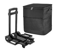 Cool Box with Wheels - 35L Large Insulated Rolling Cool Box, Reusable Insulated Box, Portable Trolley for Travel, Camping, Fishing, Picnic, On-the-Go Catering