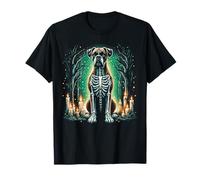 Cool Boxer Dog Skeleton Halloween Dog Mom Dad Christmas T-Shirt