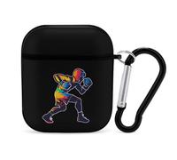 Cool Boxing Boxer Earphone Case Cover Compatible with AirPods 1&2 Shockproof Bluetooth Headset Case Black-style