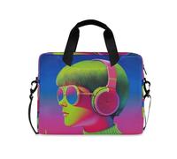 Cool Boy Dopamine Color Laptop Sleeve Case Classical Laptop Sleeves messenger bag for Work Journey with Strap Handle, 13 14 15.6 inch