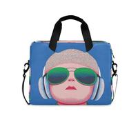 Cool Boy Dopamine Color Laptop Sleeve Case durables Computer Cases for Laptop crossbody messenger bag for Work Travel with Strap Handle, 13 14 15.6 inch