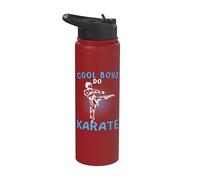 Cool Boys do Karate Karateka Asian Martial Arts Stainless Steel Insulated Water Bottle