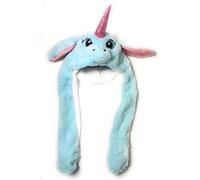 Cool Boys Girls Kids Children`s Moving POP up Ear Animal hat - Festival Gifts Christmas Unicorn Blue