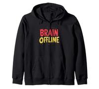 Cool Brain Offline Statement lights up laughs Zip Hoodie