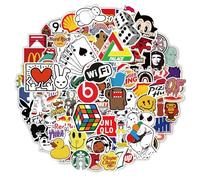 Cool Brand Stickers - 100pcs, Street Fashion & Cartoon Aesthetic, Waterproof Vinyl Graffiti Stickers for Luggage, Skateboard, Bicycle, Guitar