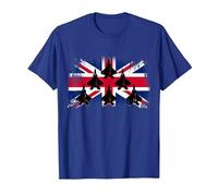 Cool British Aircraft T-Shirt, Men, Royal Blue, X-Large