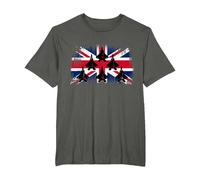 Cool British Aircraft T-Shirt, Men's Big and Tall, Asphalt Grey, 6X Tall