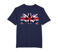 Cool British Aircraft T-Shirt, Men's Big and Tall, Navy Blue, 5X Tall