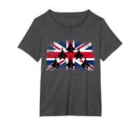 Cool British Aircraft T-Shirt, Women's Plus, Dark Heather Grey, 3X