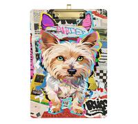 Cool Brown Dog A4 clipboard Physical Therapy Standard Hole clipboard Hard for Nurses Home Contractor Size 9 x 12