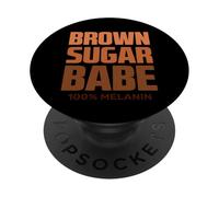 Cool Brown Sugar Babe Black African American History Month PopSockets Adhesive PopGrip