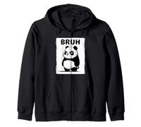 Cool Bruh Panda Men Women Kids Teens Funny Panda Zip Hoodie