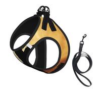 cool bull riding print Dog Harness and Leash Set, Reflective Adjustable Puppy Vest for Small Medium Large Dogs, Cats