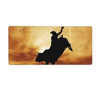 Cool Bull Riding Print Large Gaming Mouse Pad (90x40cm / 36x16in) Extended Desk Mat for Gaming & Work