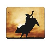 cool bull riding Print Mouse Pad Square Mouse Mat Non-Slip Mousepad Large Gaming Mouse Mat For Office Laptop 10 x 12 inch