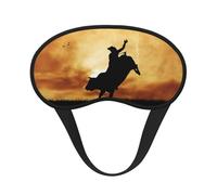 Cool Bull Riding Print Sleep Eye Mask Light Blocking Soft and Comfortable Night Eye Blinder for Women Men for Sleeping Travel Night Shift