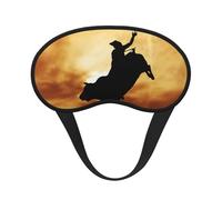 Cool Bull Riding Print Sleep Mask, Eye Sleeping Mask for Women and Men for Total Darkness, Reduces Puffy Eye Mask