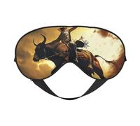 Cool Bull Riding Printing Sleep Mask for Women Men Double-Sided Print Soft Silk Eye Masks Eye Sleep Shade Cover