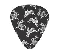 Cool Bunny Acoustic GuitarGuitar Picks 12 Pcs, Electric Guitar Essential Thick And Thin Guitar Plectrums Students 0.46 0.96 0.71 Mm