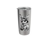 Cool Bunny Iced Coffee Urban Easter Street Art Stainless Steel Insulated Tumbler