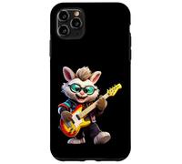 Cool Bunny Playing Electric Guitar Rocker Musician Case for iPhone 11 Pro Max