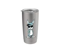 Cool Bunny with Cap Sunglasses Street Attitude Easter Fun Stainless Steel Insulated Tumbler
