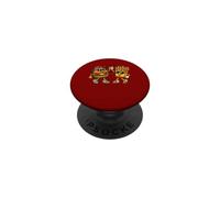 Cool Burger and Fries High Five Fast Food Art PopSockets Adhesive PopGrip