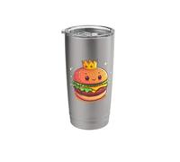 Cool Burger with Crown Costume for King Stainless Steel Insulated Tumbler