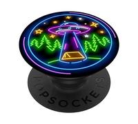 Cool Camping Stuff & Gear Alien Abduction for UFO Hunters PopSockets Adhesive PopGrip