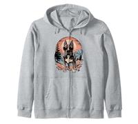 Cool Cane Corso Dog with Sunglasses Art Zip Hoodie
