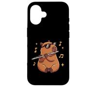Cool Capybara Playing The Flute Case for iPhone 16