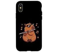 Cool Capybara Playing The Flute Case for iPhone X/XS