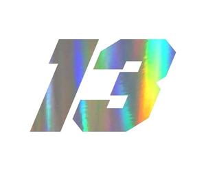 Cool Car Stickers - Thirteen Digit Symbol Decal, High Accuracy Cut Vinyl Material, Weatherproof Durablee Adhesive Design, Sleek Modern Decorative Emblem Accentt | Interior Exterior Personalization For