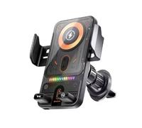 Cool Car Wireless Fast Charging Holder, Car Phone Holder Wireless Charger, 15W Fast Charging Auto Clamping Car Charger Phone Mount, 90° One-Click Rotation, Universal Phone Holder Car Charger (Black)