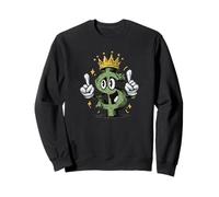 Cool Cartoon Dollar Sign with Crown for Adults and Kids Sweatshirt