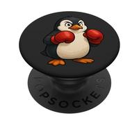 Cool Cartoon Penguin Boxer Sports Design PopSockets Adhesive PopGrip