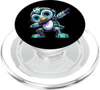 Cool Cartoon Penguin Robot Astronaut Dabbing Mech PopSockets PopGrip for MagSafe