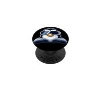 Cool Cartoon Penguin VR Gamer Relaxing Design PopSockets Adhesive PopGrip