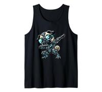Cool Cartoon Pug Robot Dab Space Astronaut Tank Top