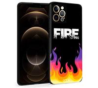 Cool Case for iPhone 12 Pro MAX Drawings Fire multicoloured
