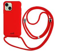 Cool Case for iPhone 15 Plus Red Smooth Lanyard