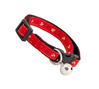 Cool Cat Collars Anchors Away Red Safety Buckle Quick Release Cat Collar with Removable Bell