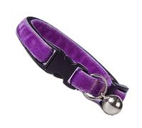 Cool Cat Collars Aubergine Lilac Velvet Beautiful hand made cat safety collars with bell available in a range colours made in the UK from velvet ribon and strong webbing, purrfect for your kitty