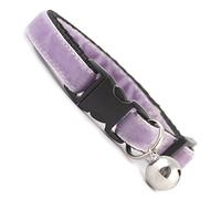 Cool Cat Collars Dusky Lilac Velvet Beautiful hand made cat safety collars with bell available in a range colours made in the UK from velvet ribon and strong webbing, purrfect for your kitty